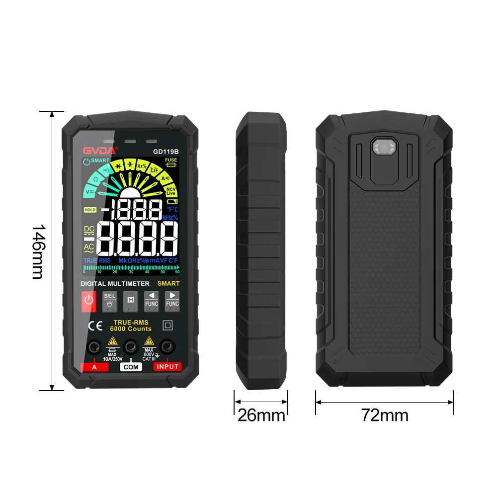 4. Digital multimter Product Size