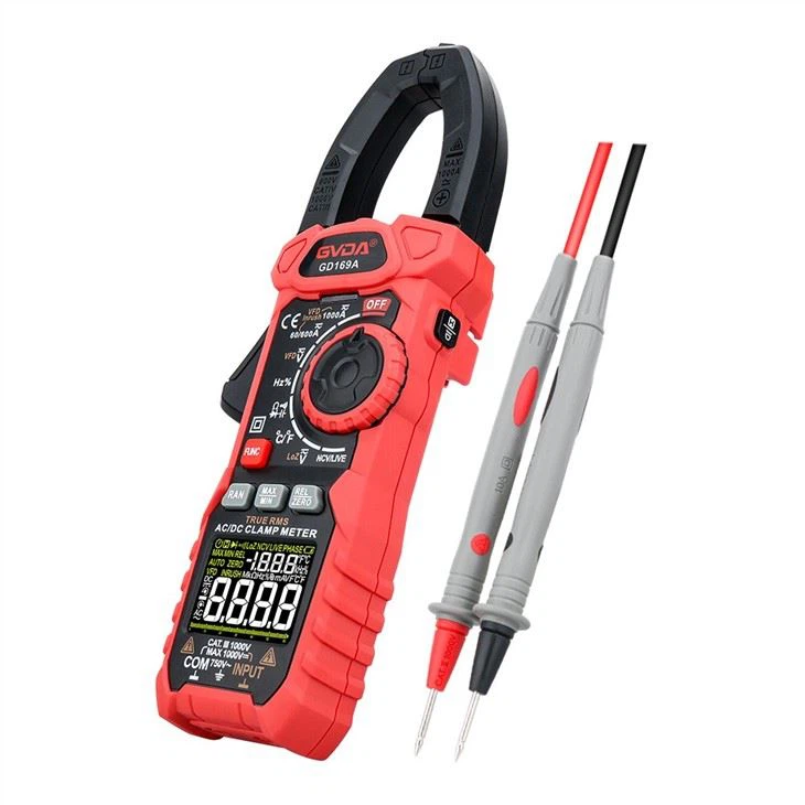 Digitalni AC DC multimeter s sponkami