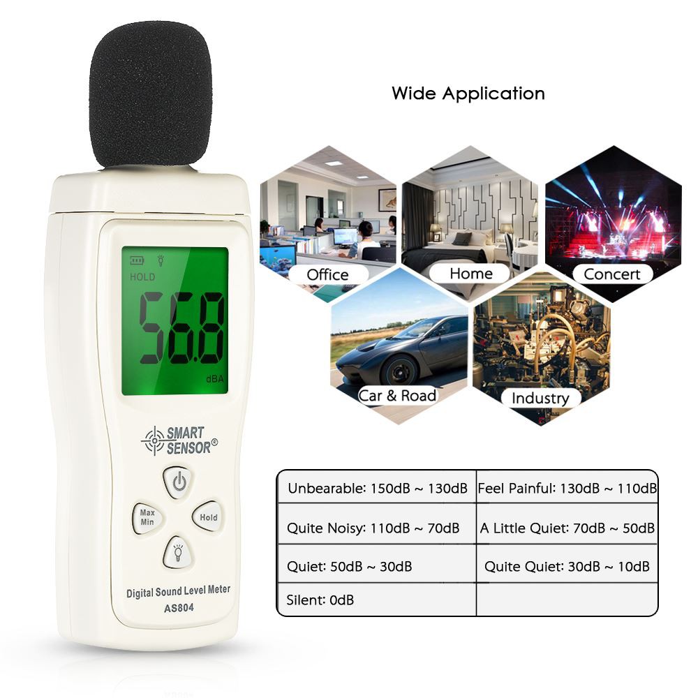 Nemčija Custoemr Naročil 100pcs Digital Sound Level Meter 30-130dB Merilnik h...
