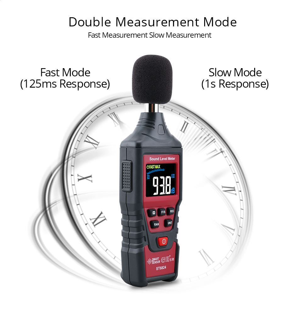 Čiščenje in shranjevanje merilnika za merjenje hrupa Db merilnik 30~130dB