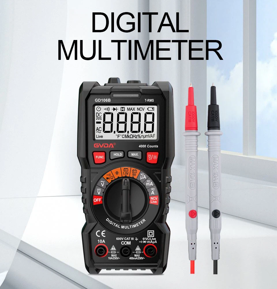 Predstavite nov cenejši digitalni multimeter s 40000 štetji s testerjem bater...