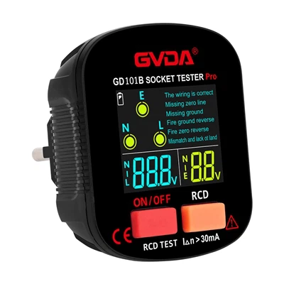 2024 NOVO CORK GVDA GD101B SOCKET TESTER RCD GFCI NCV TEST TEST Tester napeto...